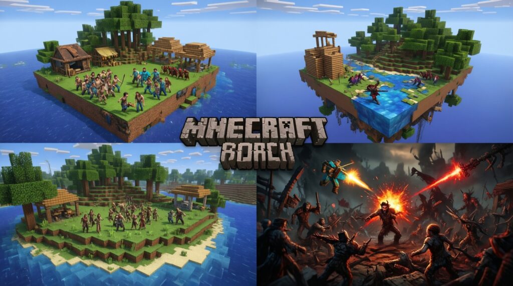 - Обзор интересных серверных режимов: SkyBlock, BedWars, выживание и анархия - иллюстрация